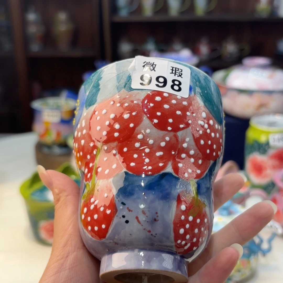 瓷片景德镇手绘高温釉下彩陶瓷茶具