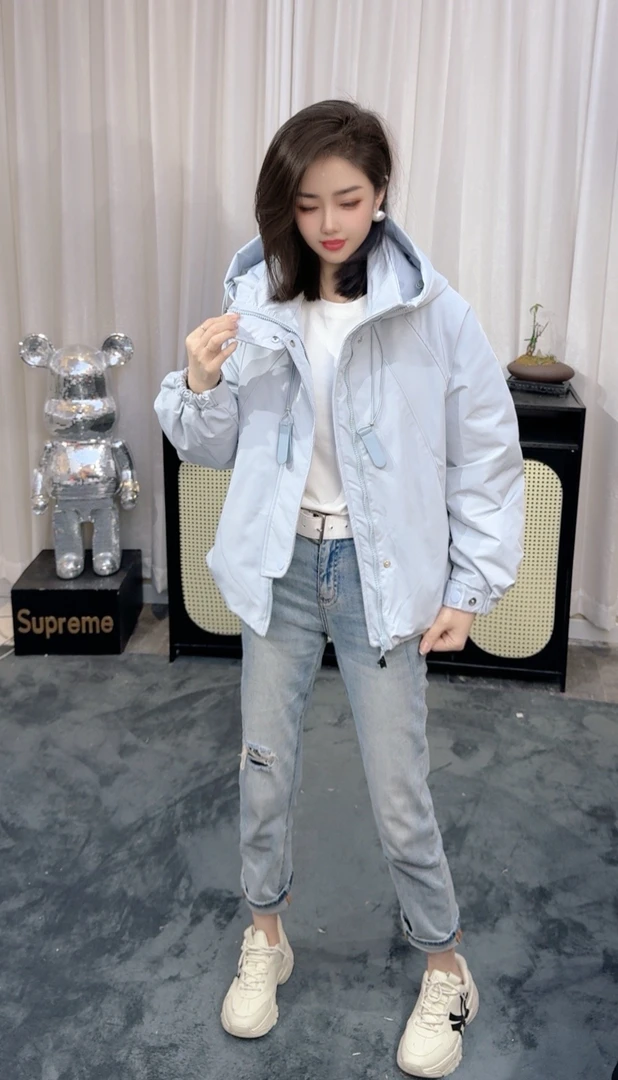 【华姐】25款冬季新款连帽休闲百搭宽松显瘦款棉服外套