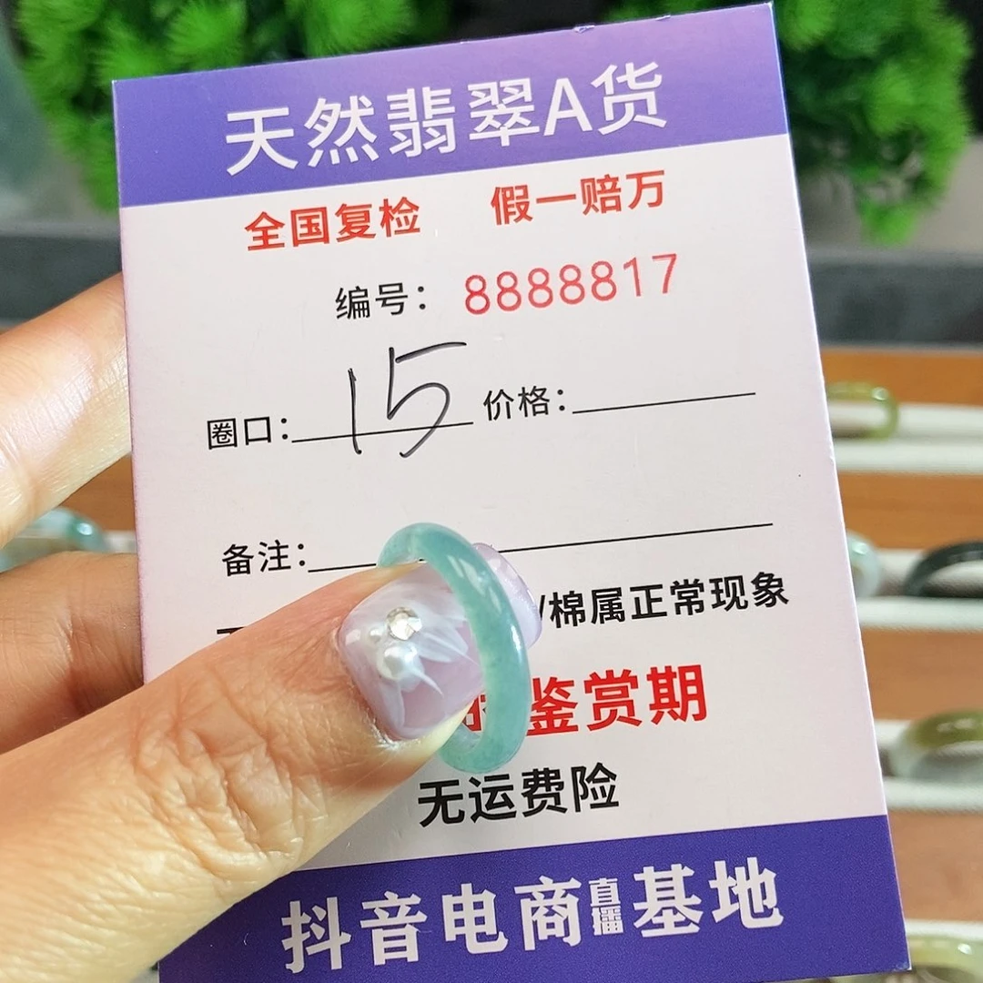 翡翠戒指未镶嵌8817......