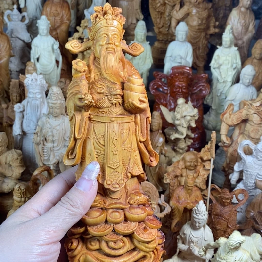 木崖柏20.5高文财神微瑕结油