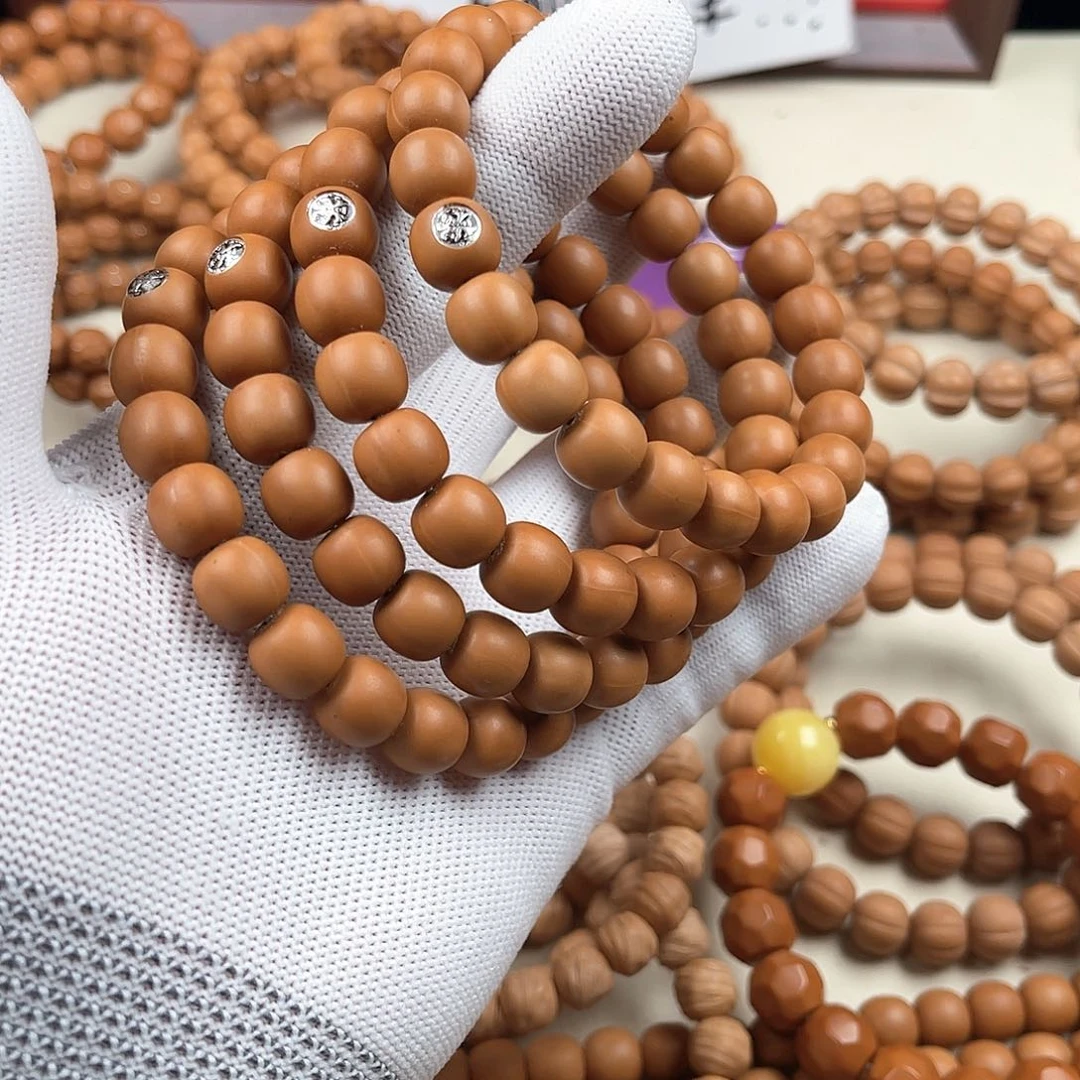 猴头核桃手串瑕疵泛油代表老形