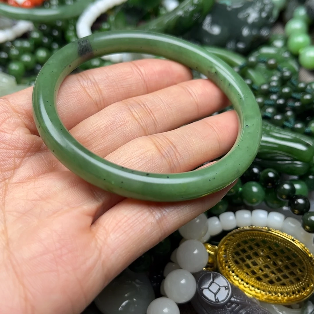 和田玉（碧玉）未镶嵌手镯60