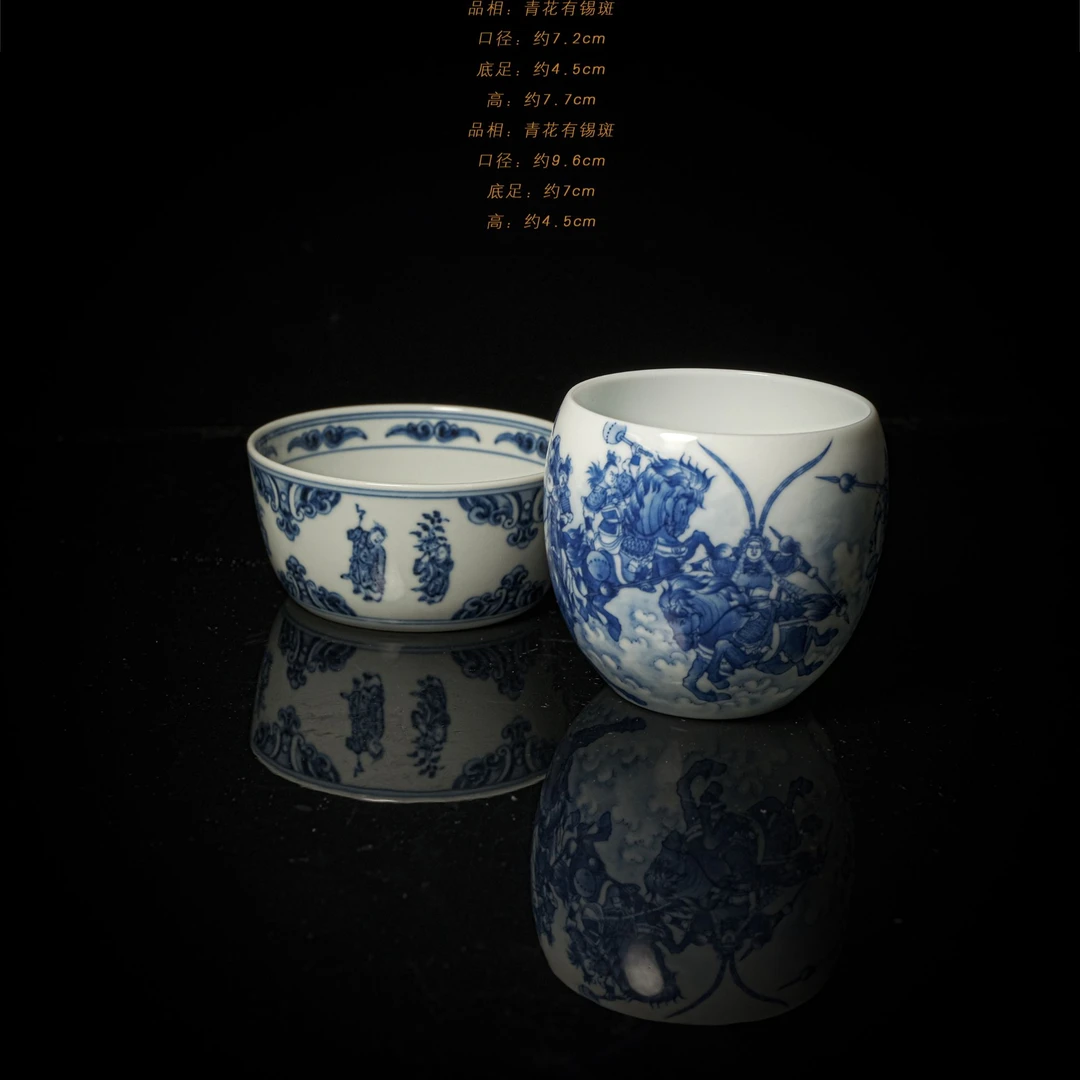 4-67画堂春陆文龙战五将图杯/宣之堂梁兵造器四爱图杯