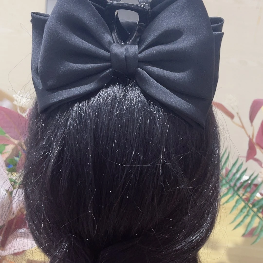 皮质铁合金蝴蝶结发夹