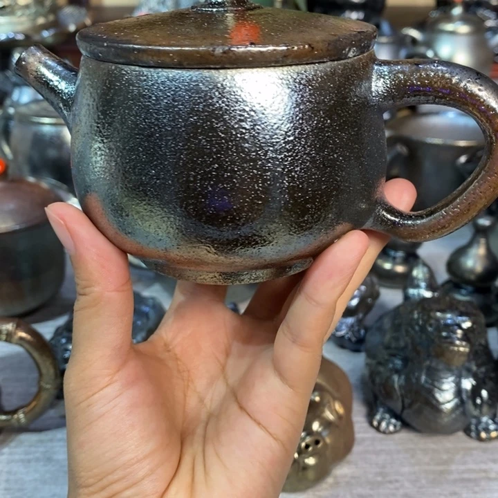 米***࿐建水紫陶柴烧壶一把