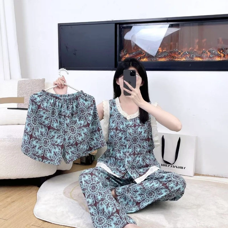 【021三件套】夏季睡衣新款来袭，品牌尾货睡衣~