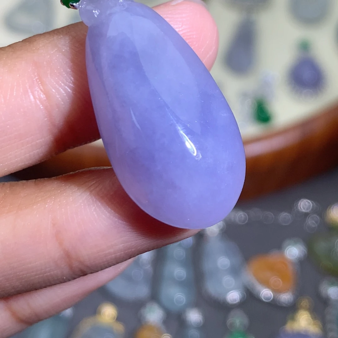 翡翠18K金镶嵌吊坠(不含链)福瓜