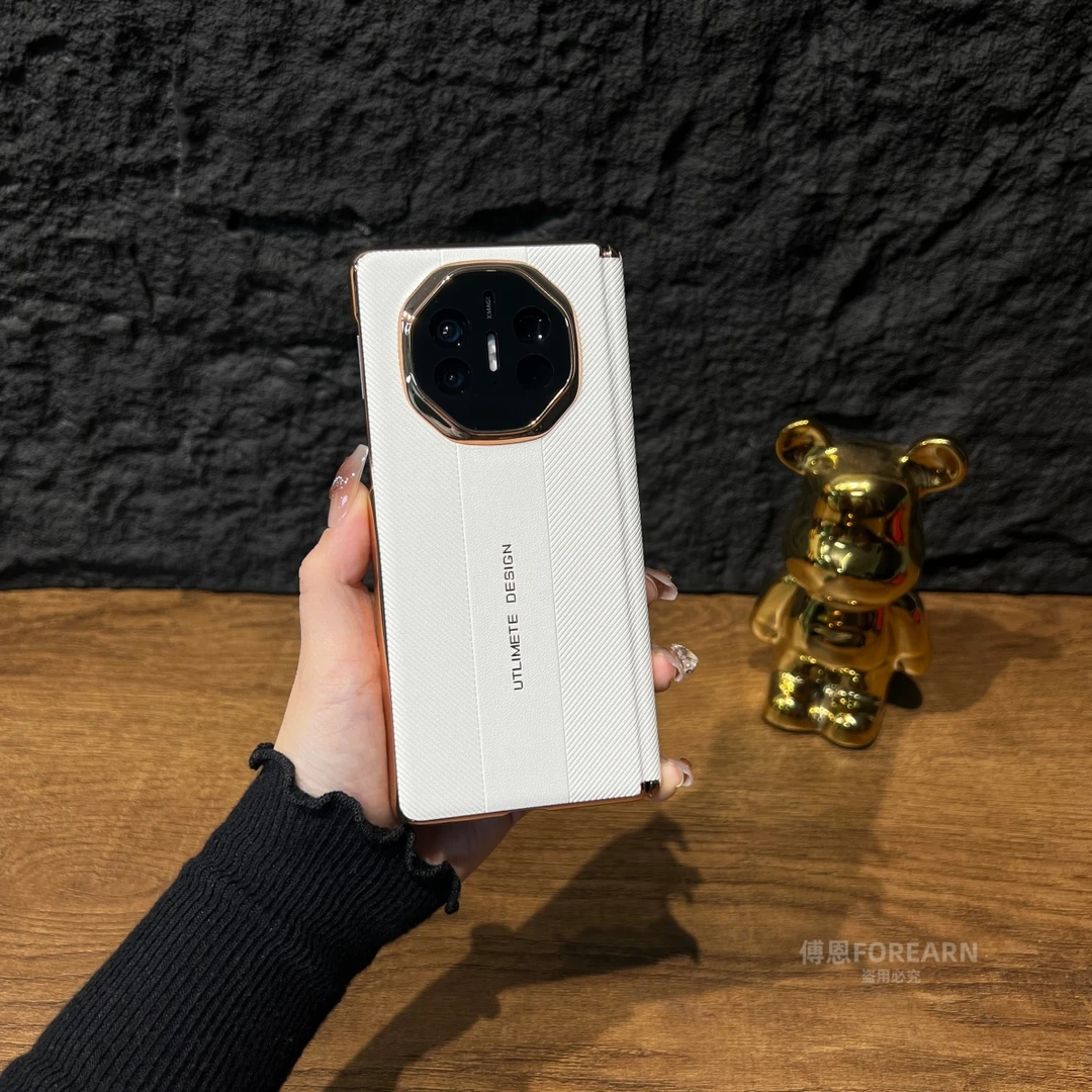 适用于华为matex5手机壳双中轴matex3折叠屏保护套x5真皮x3保护壳