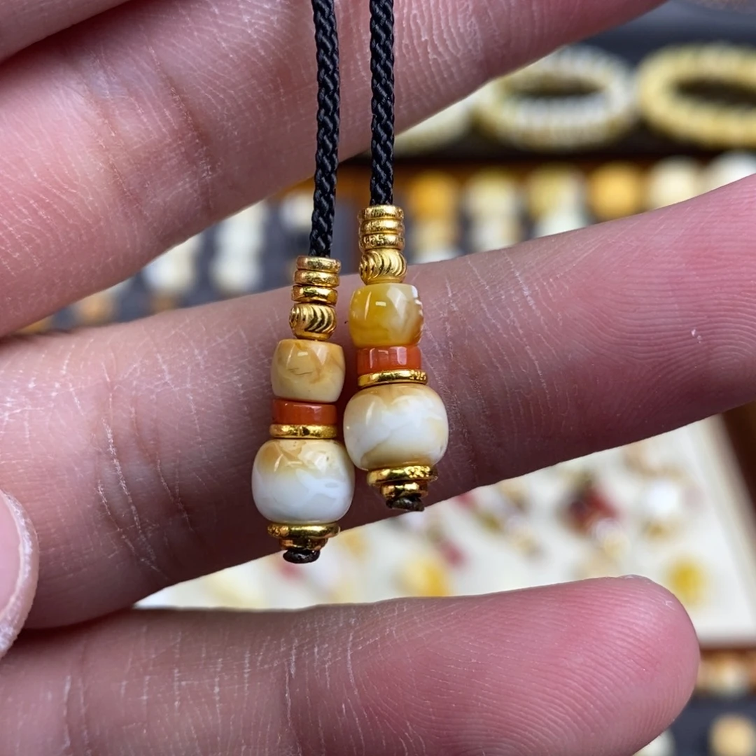 未镶嵌蜜蜡裸石配饰弟子珠尺寸6.8