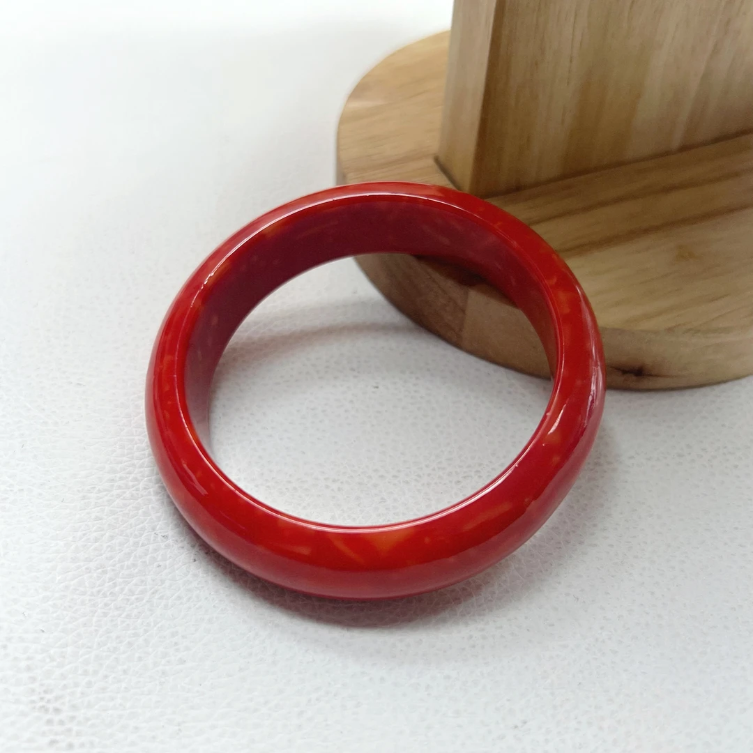 非金属树脂手镯 【沐言优选】姑娘正圈手镯光面A612