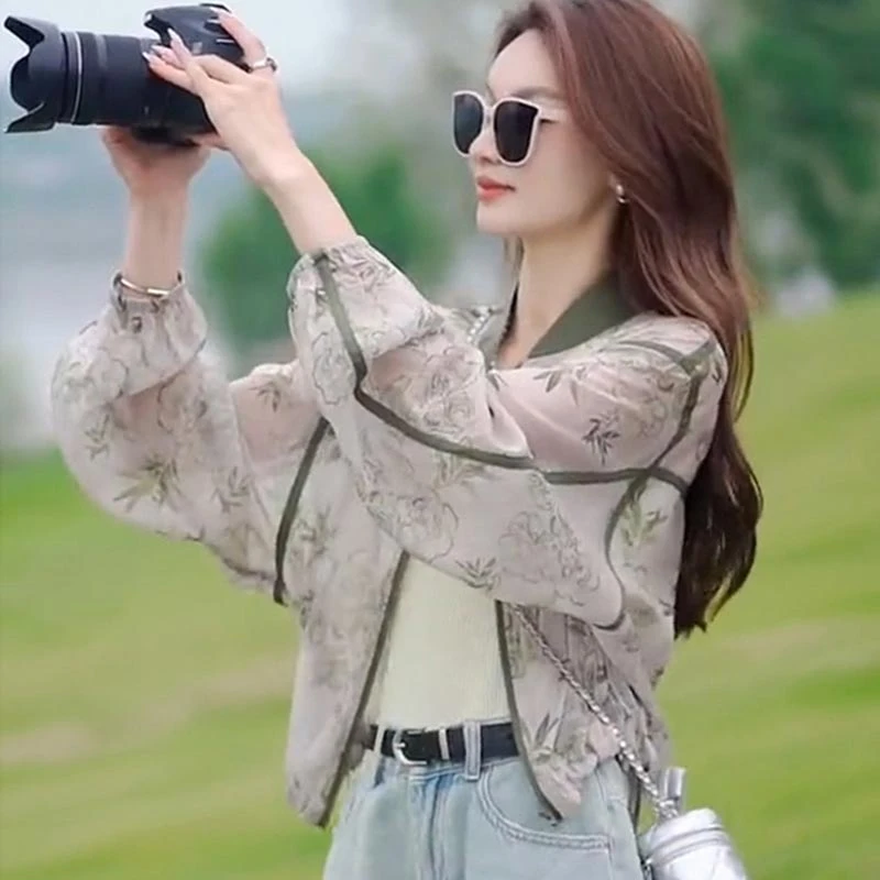 防晒衣女2025年夏季新中式国风简约时尚宽松透气薄款开衫大码外套