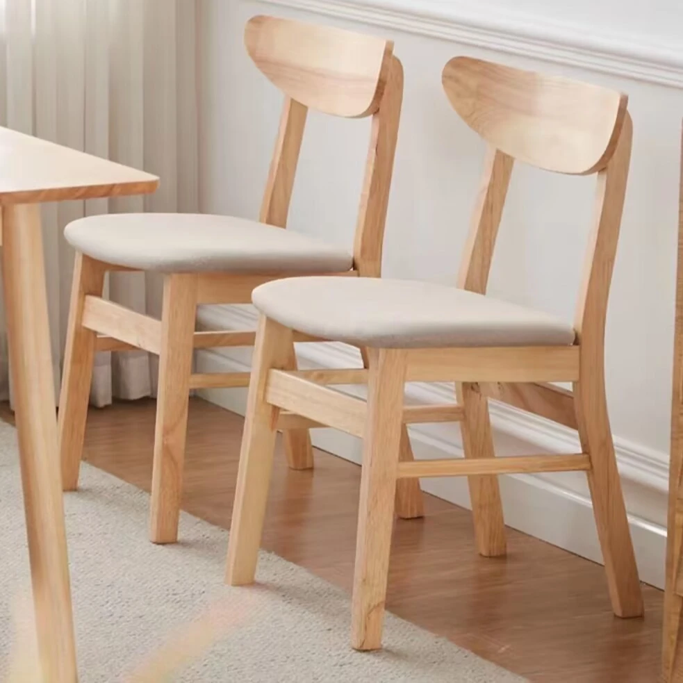 实木餐桌椅子家用北欧靠背书桌学习椅休闲奶茶店餐厅实木蝴蝶椅