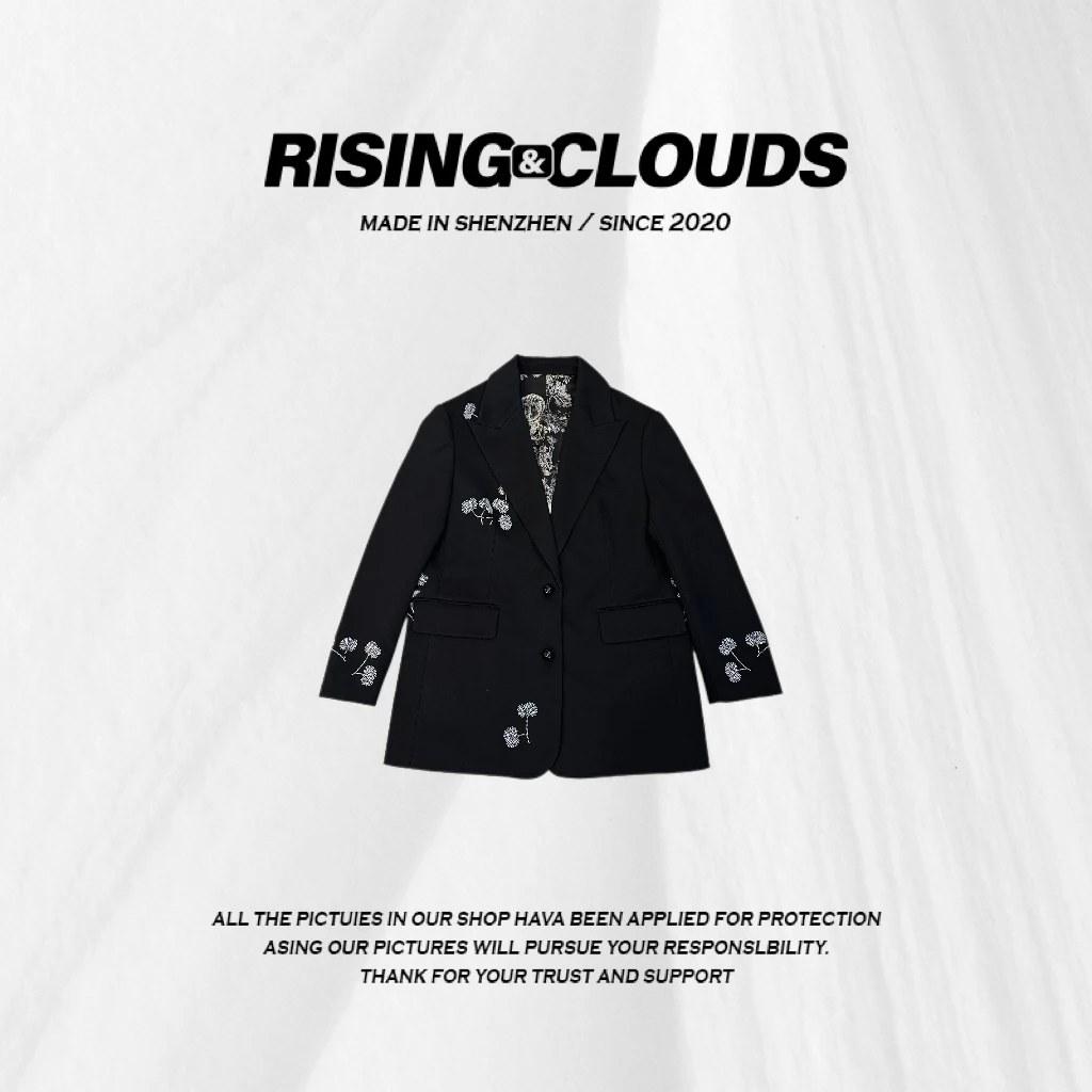 RISING&CLOUDS【原创】休闲百搭早春钉珠西装110301