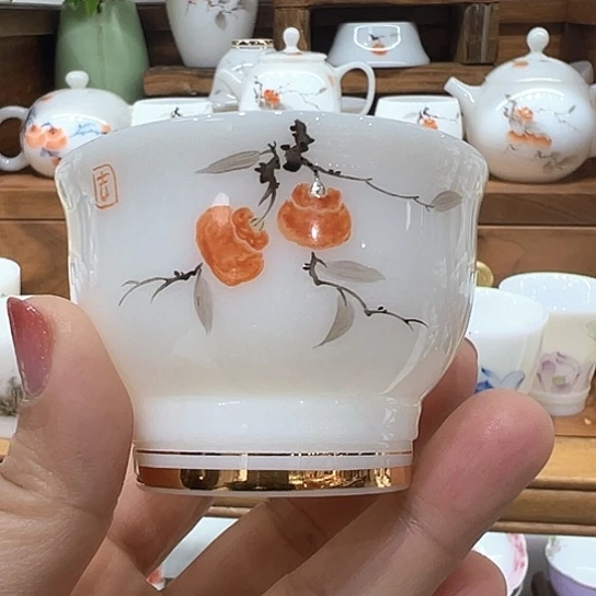 杯子炭**腿璞玉冰种玉瓷