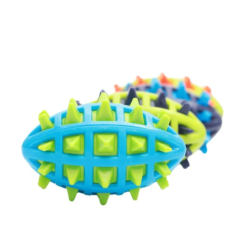 带刺橄榄球互动宠物玩具狗狗耐咬不烂磨牙用品大型犬