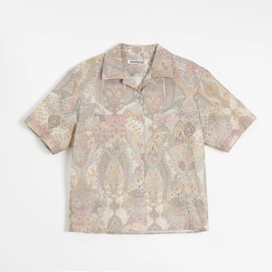 MATKASI 莫奈花园D家定染复古花色发圈衬衫女