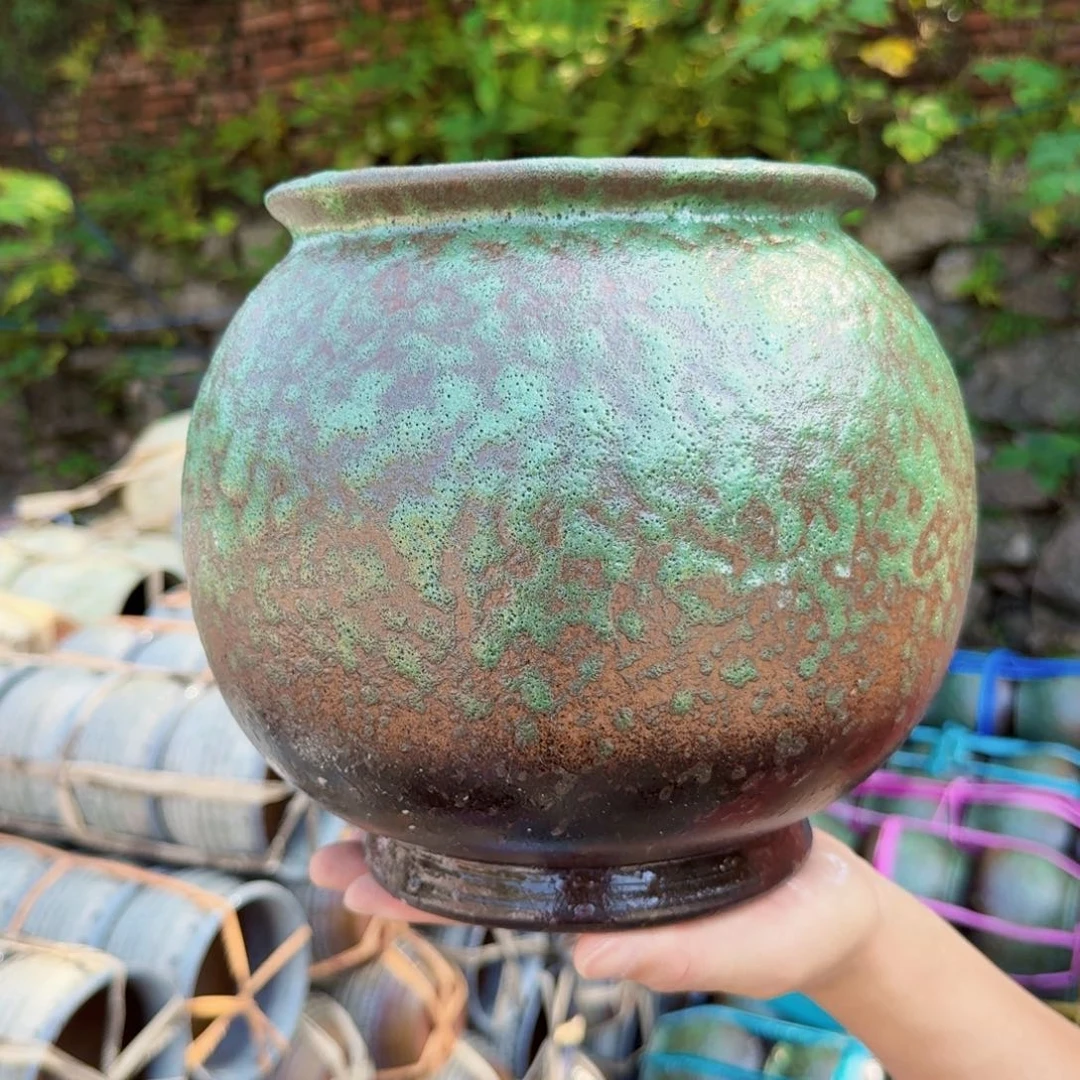 紫砂花盆口16高21（一个球牛油果