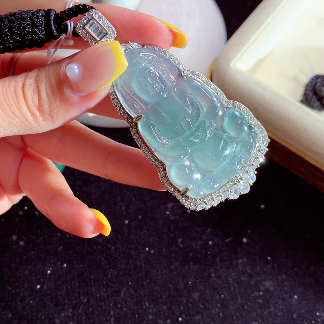 翡翠未镶嵌颈饰天然
