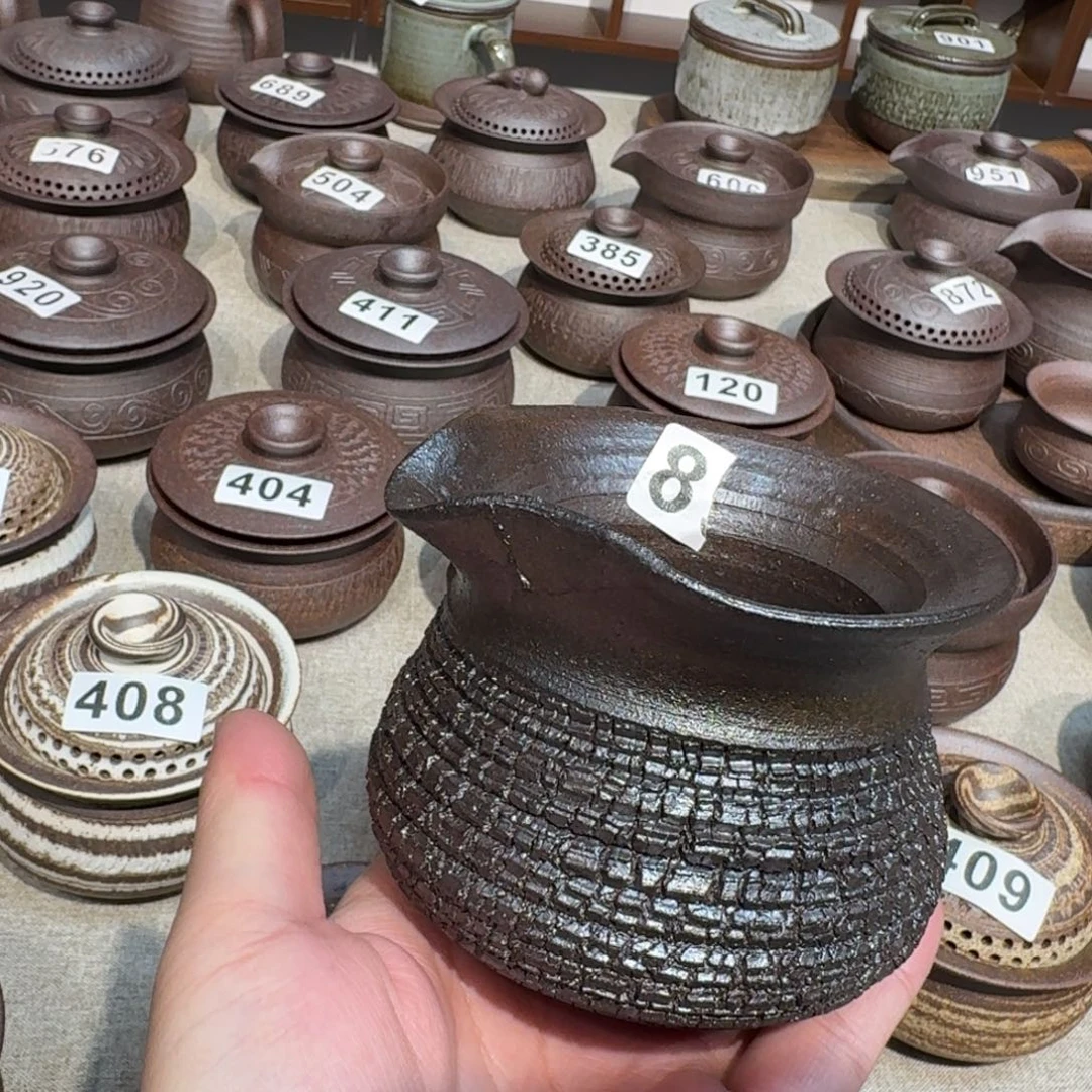 陶粗瓷茶具素色盖碗