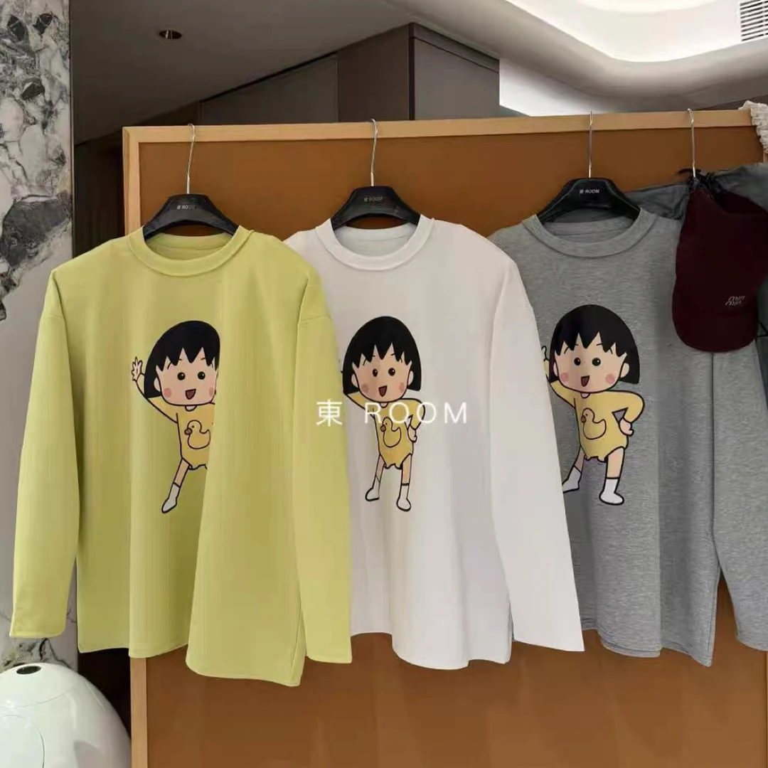 东room2025新款韩版宽松显瘦圆领长袖小丸子百搭休闲慵懒风卫衣潮