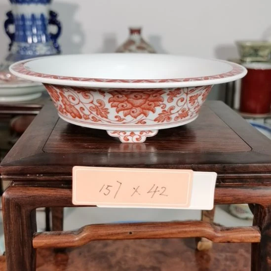手工手绘釉盆大徳堂