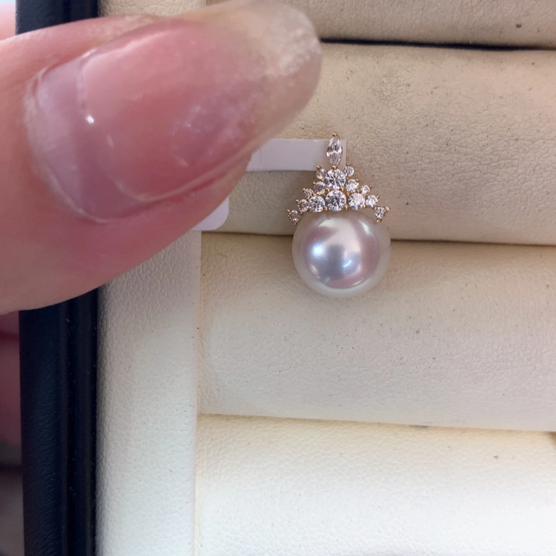 海水珍珠18K金镶嵌颈饰