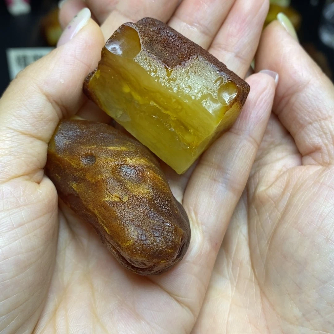 定制琥珀未镶嵌花*乐胖