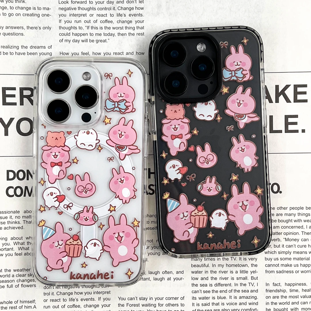 卡娜赫拉兔子可爱透明磁吸防摔13/14/15/16promax适用苹果手机壳