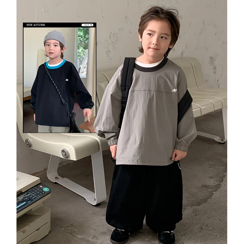 【简约质感】源源家童装秋季卫衣儿童长袖打底衫中大童上衣秋1