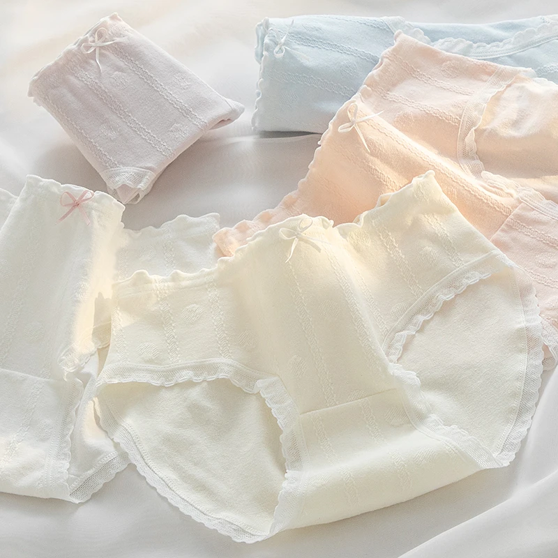 少女内裤中腰舒适三角短裤初中高中学生甜美四季底裤棉质清新女孩