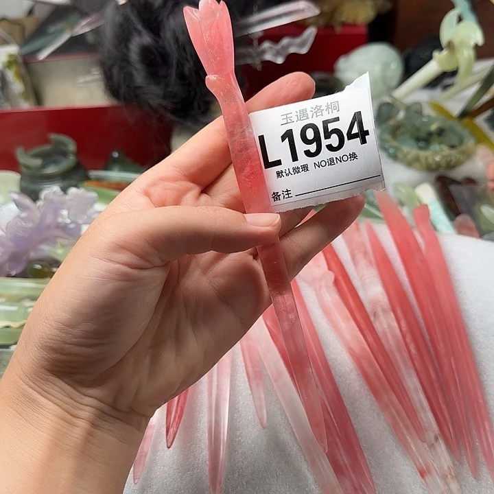 顺***女蛇纹石玉合金发饰