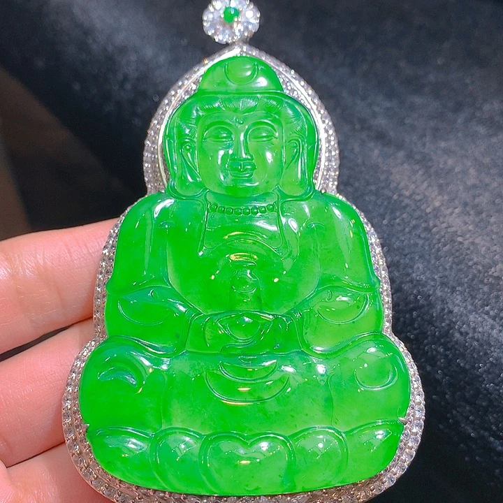 【闪购商品】翡翠颈饰18K金镶嵌翡翠