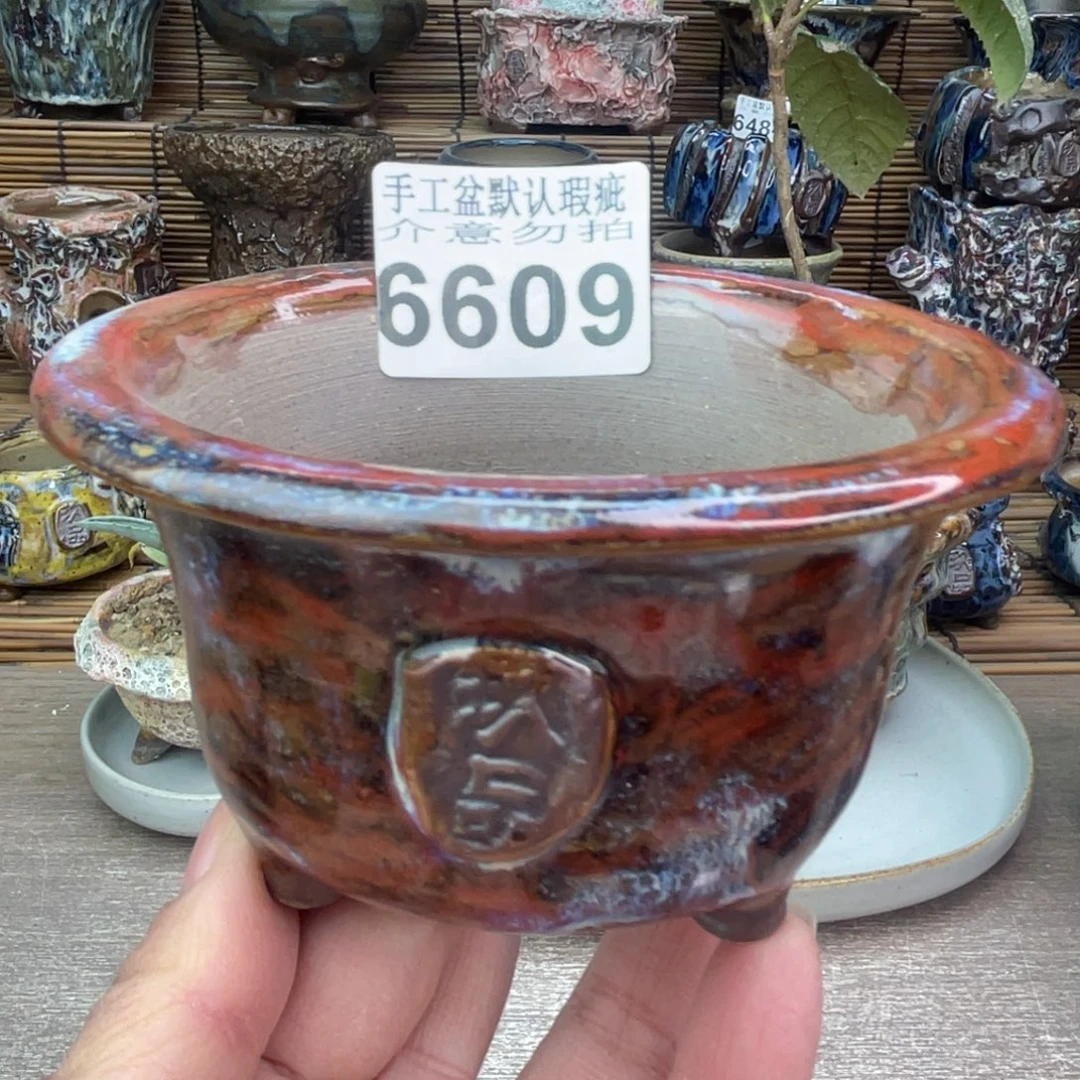 手工花盆默认瑕疵完美者勿拍