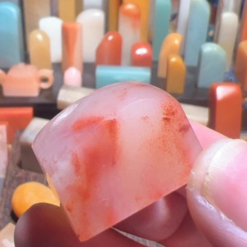 寿山石印石老挝石印章印石