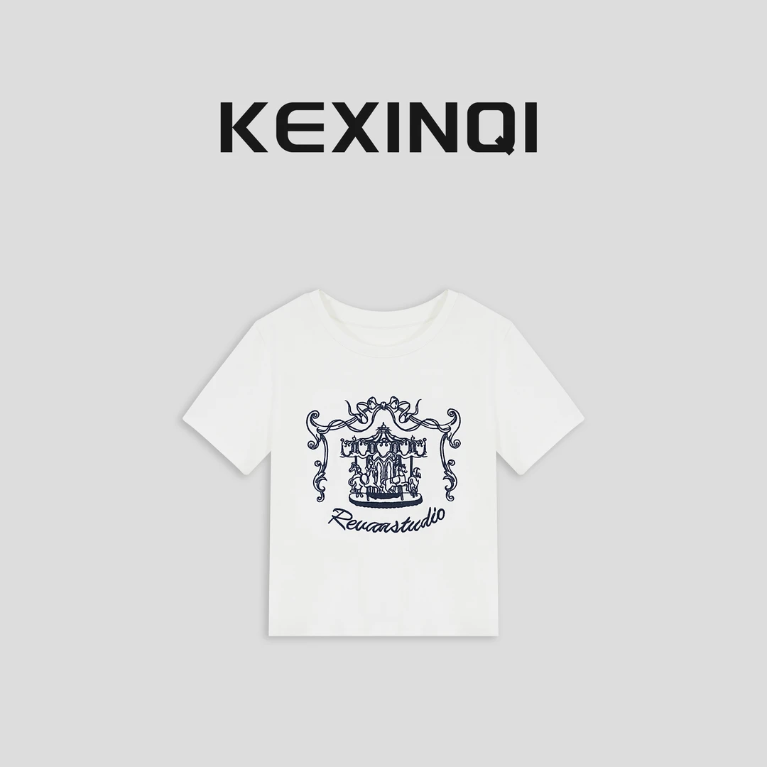 KEXIN 旋转木马 2025夏季新款百搭休闲显瘦上衣-2504TXZKX21789