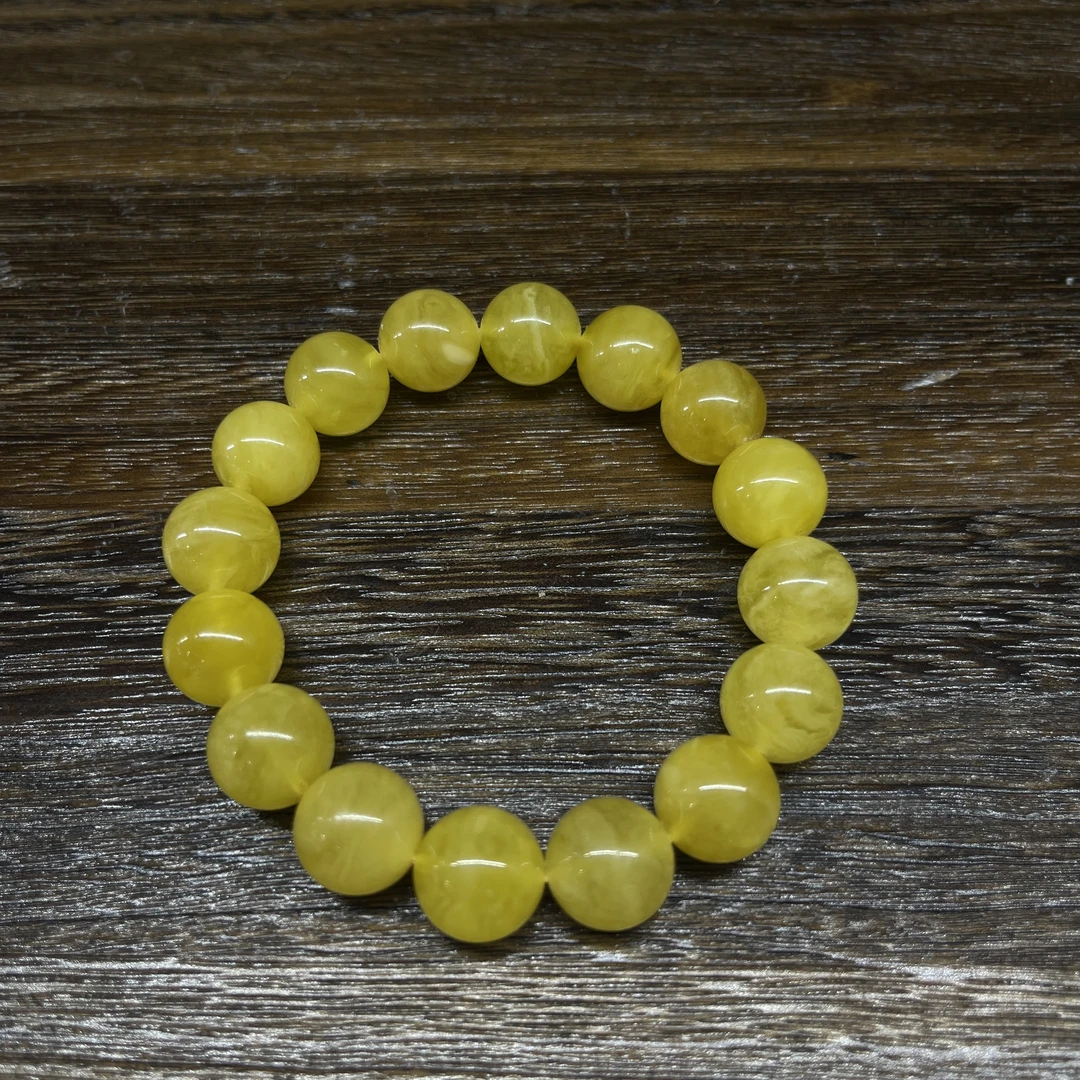 【师老师督造0228-87】23g+蜜蜡圆珠单圈素圈手串约13.5+mm款式可选