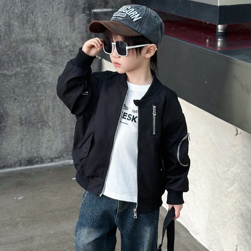 男童棒球服外套春秋季2025新款潮酷男孩夹克上衣儿童春装炸街童装