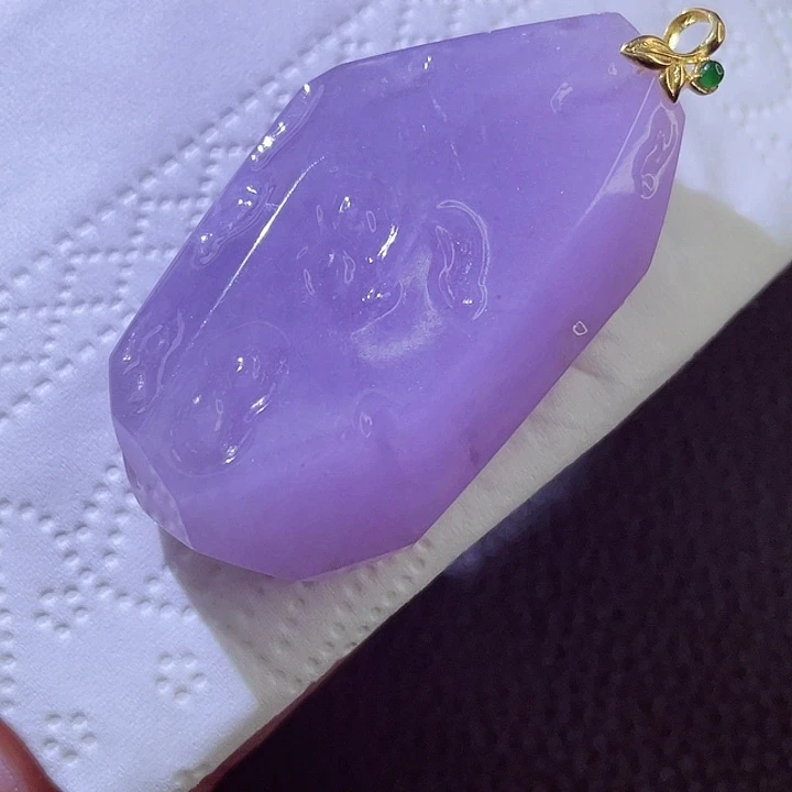 颈饰18K金镶嵌翡翠翡翠