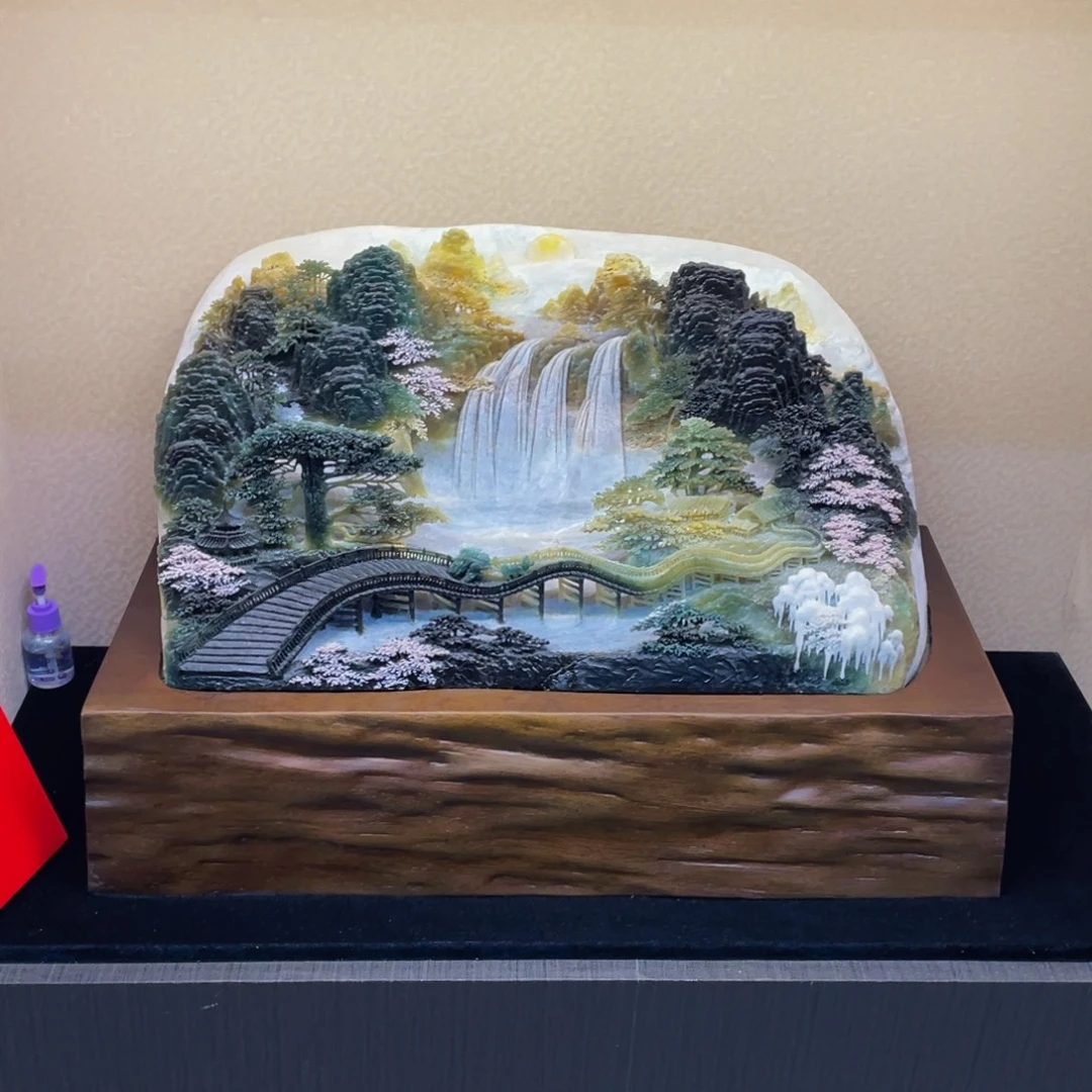 蛇纹石玉未镶嵌摆件