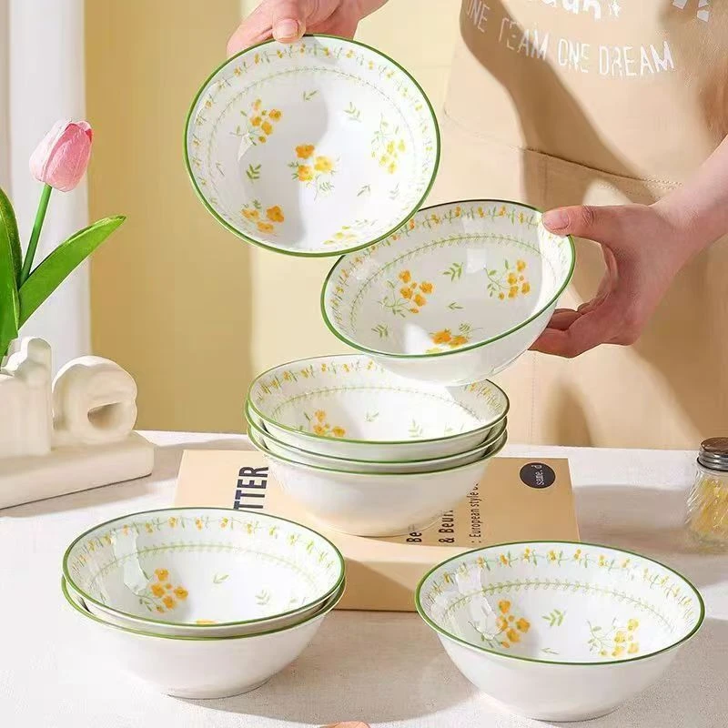 6英寸英寸春意盎然泡面面碗汤碗螺蛳粉碗下彩新款拉面家用餐具