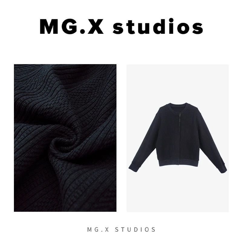 【清风原】MGX 时尚简约外套女休闲圆领小个子上衣