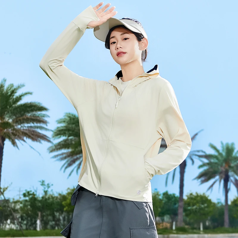 蕉下客防晒衣夏季透气骑行连帽外套防紫外线修身冰感轻薄防晒服