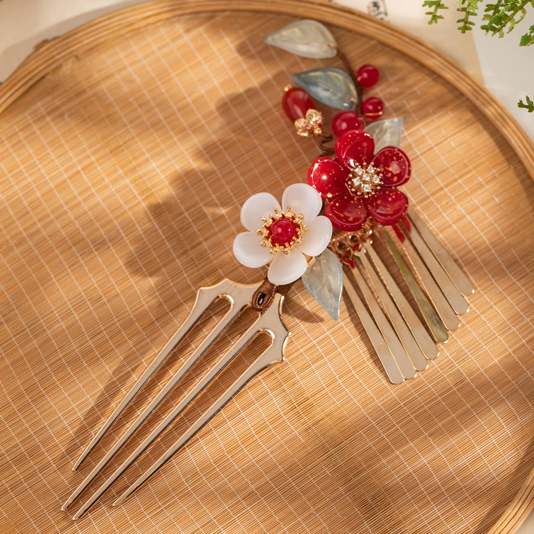 古风发簪盘发流苏插梳简约百搭头饰发钗汉服头饰步摇配饰品女