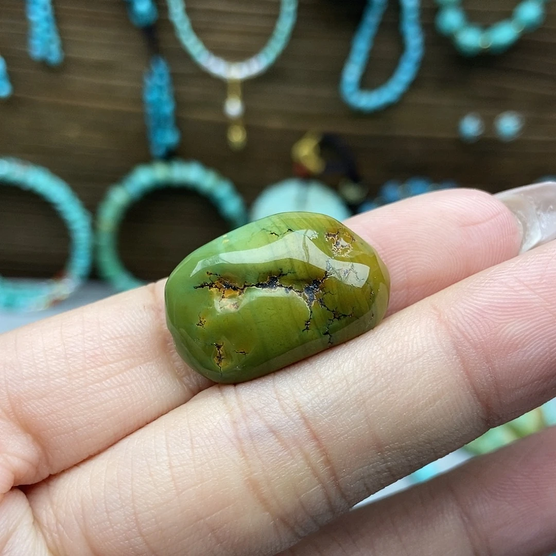 绿松石未镶嵌菜籽水波纹随行