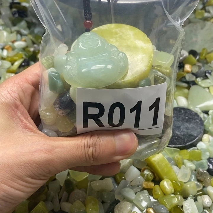 蛇纹石玉未镶嵌鱼缸石