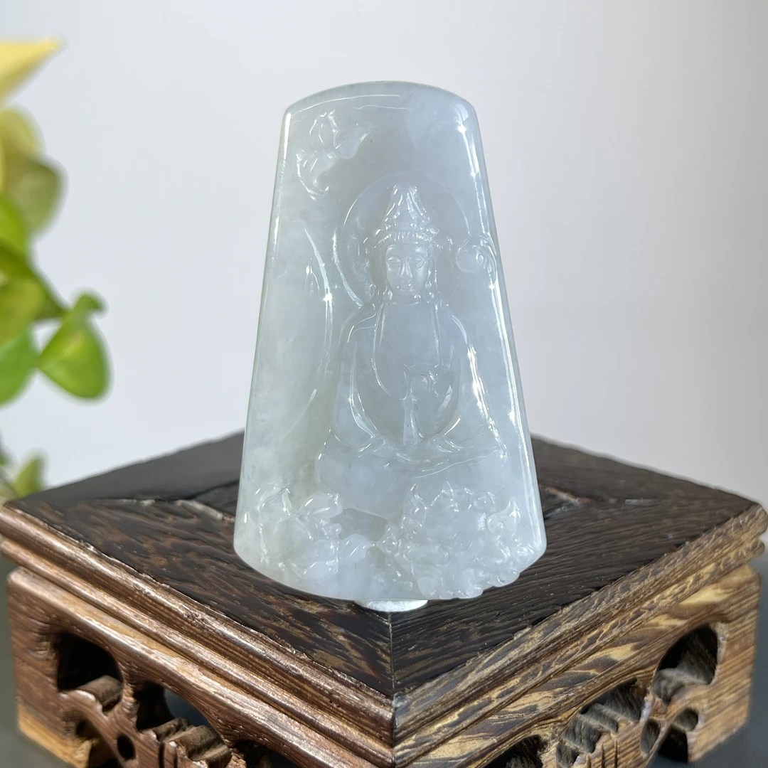 JCW02-018  天然缅甸A货翡翠  文殊