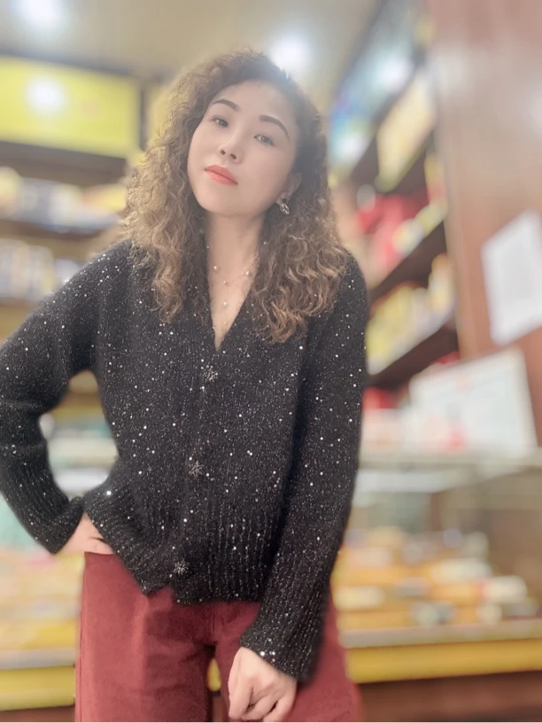 弗兰奇开衫.沐白手作高端系列仙影真丝亮片马海毛.材料包