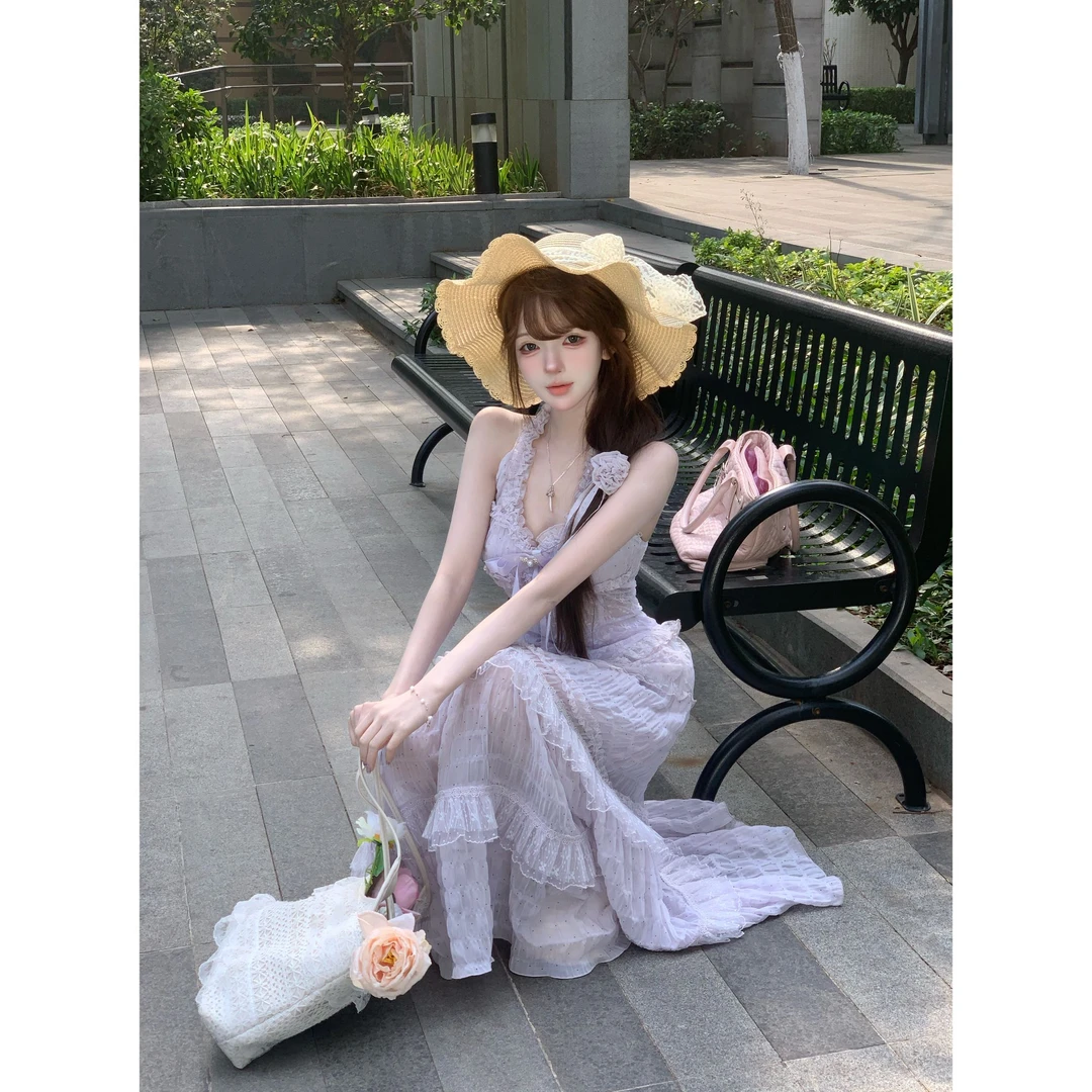 瑞茜·威瑟斯 赴约山海2.0 温柔风法式设计显瘦上衣长裙R8230-1Y