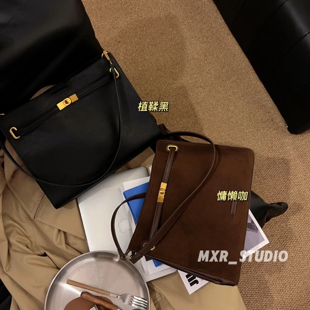 【慵懒假期】高级感植鞣皮凯莉包女新款轻奢大容量通勤腋下包斜挎包