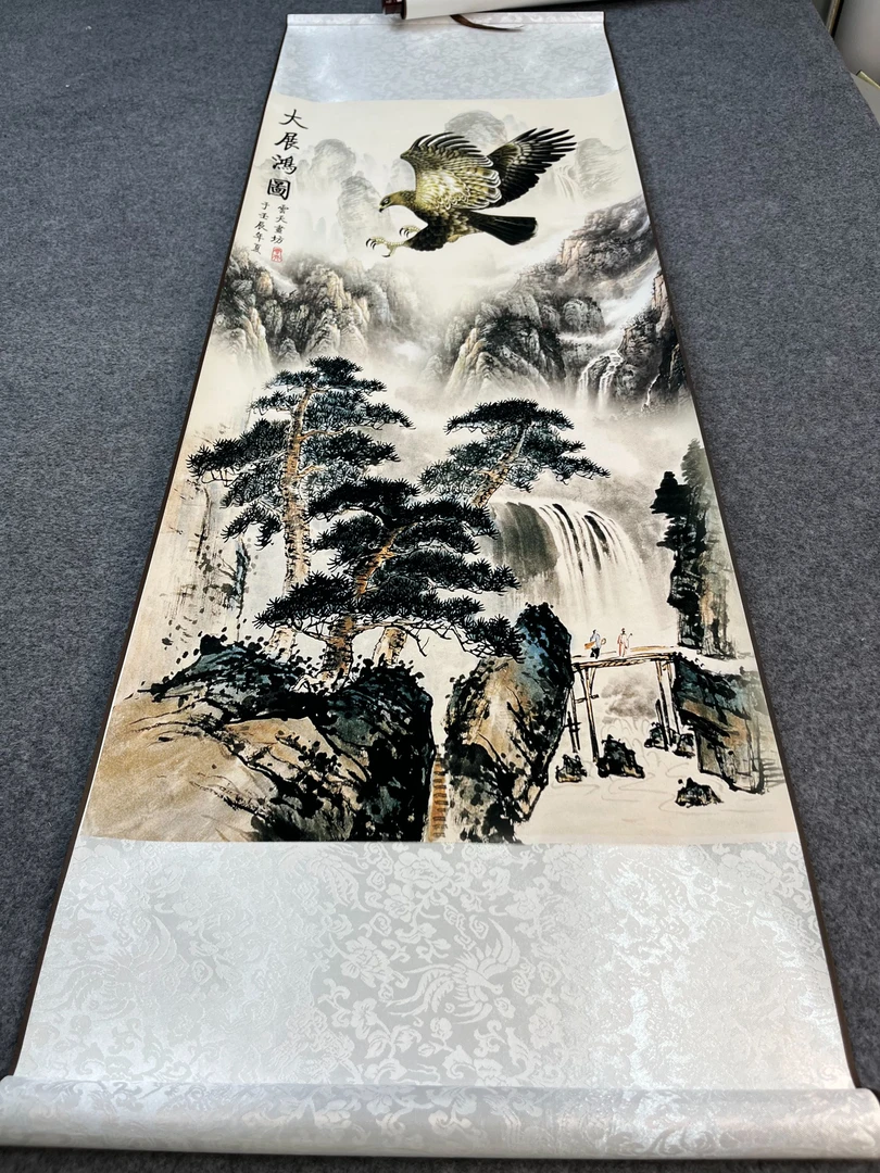 A41精装140*45《新大展宏图》新中式字画挂画卷轴装饰画